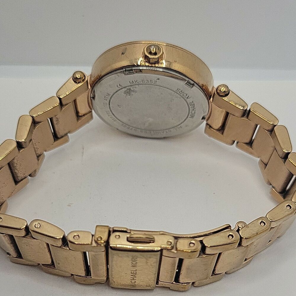 Michael Kors MK6352 Women's Stainless Steel Analog Gold Dial Quartz Watch BC627 - Picture 10 of 10